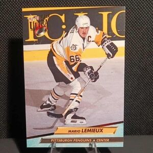 1992-93 Fleer Ultra Mario Lemieux #165 Pittsburgh Penguins NHL HOF!!!